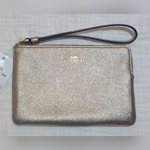 Coach Corner Zip Wristlet